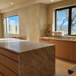 Micro cement in a kitchen, Studio City